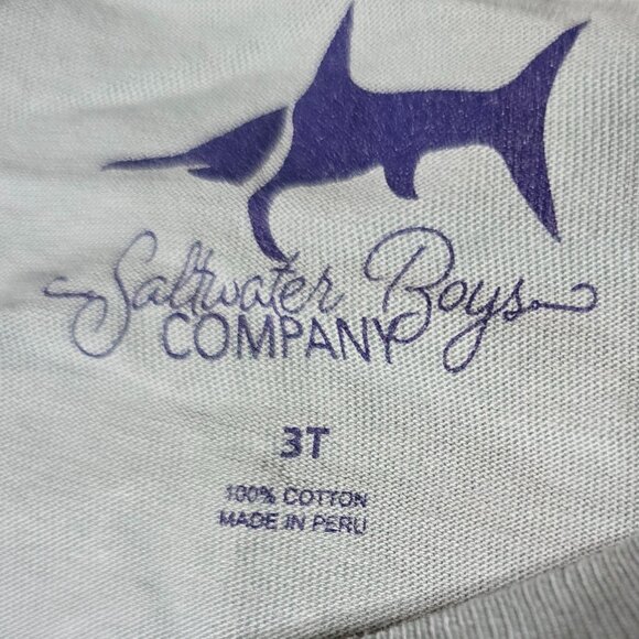 NWOT SALTWATER BOYS ( 3T ) Long Sleeve Holiday Themed T-Shirt - Picture 2 of 2